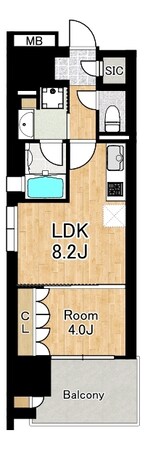 イニシアブランなんばの物件間取画像